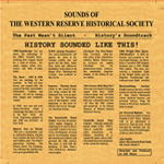 Sounds of the Western Reserve Historical Society CD Album